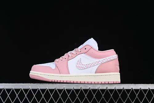 All categories Air Jordan Jordan series basketball shoes Air Jordan 1 Low Air Jordan 1 Low AJ1 Joe 1 customized model white pink low-top cultural and leisure sports sneakers DC0774-162